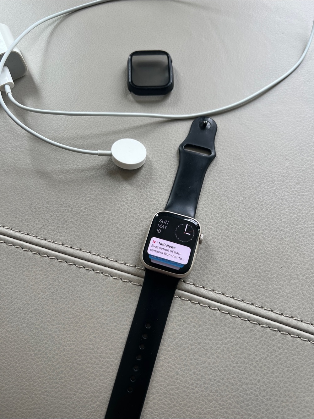 Apple Watch Series 7 Smartwatch with Black Silicone Band and Magnetic Charger - Picture 5 of 8